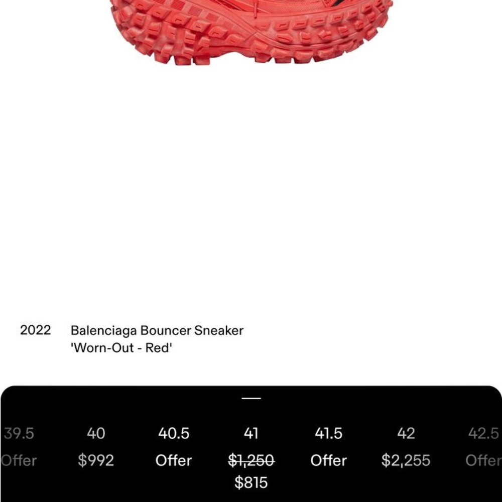 Balenciaga Red Bouncers - Picture 8 of 8